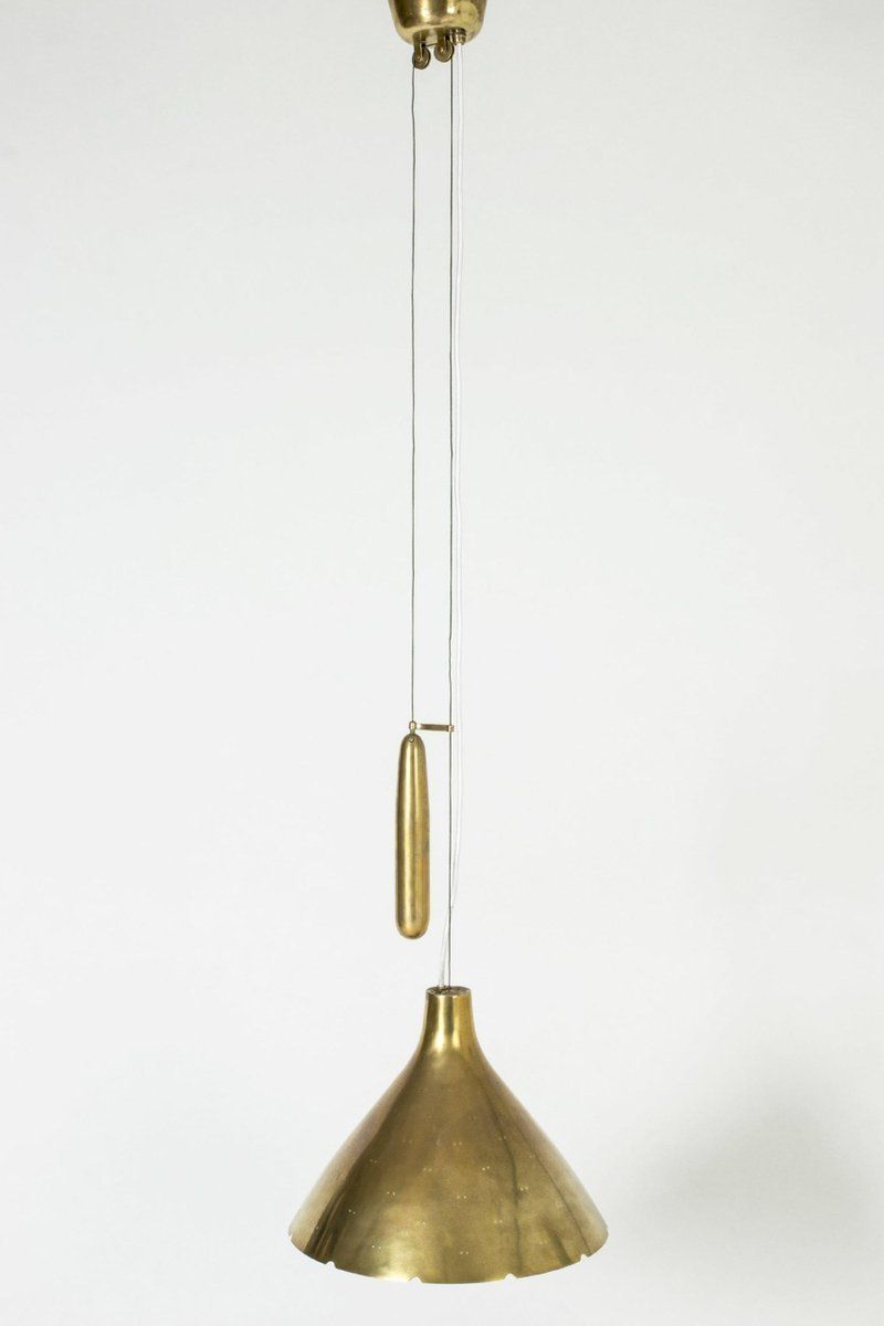 Messing Plafondlamp Van Paavo Tynell