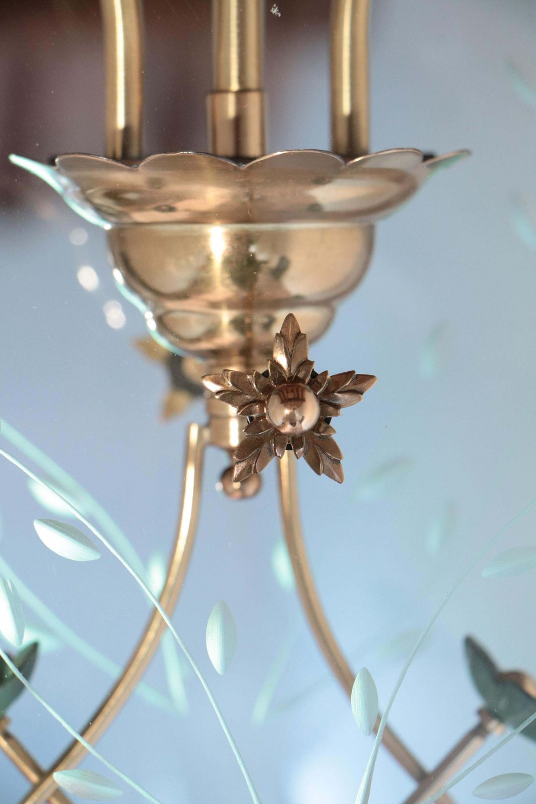 photo vinterior Italian Mid Century Chandelier Pietro Chiesa Style Per Fontana Arte, 1940s