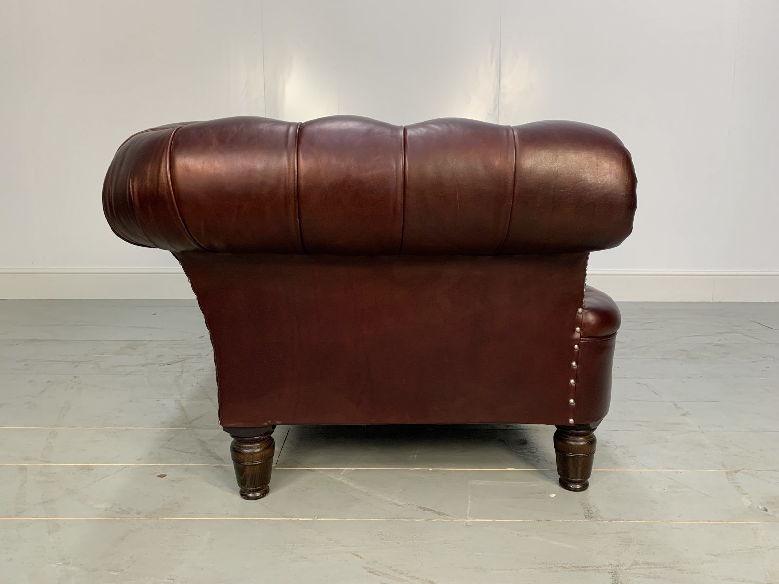 George Smith Leather Sofa Early Victorian Chesterfield  Buttoned Sofa In Cinnamon Leather photo Furniture