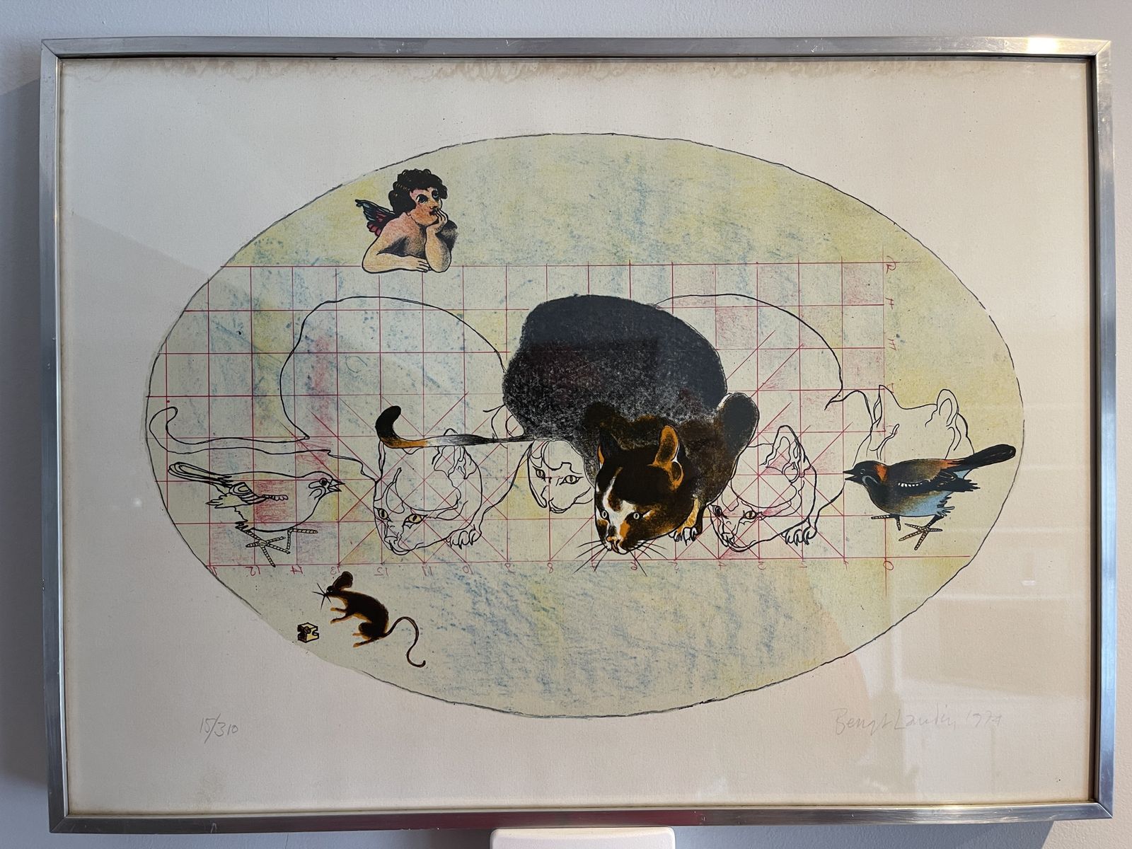 Signed Rare Midcentury Modern Art By Renowned Swedish Artist Bengt Landin photo buy