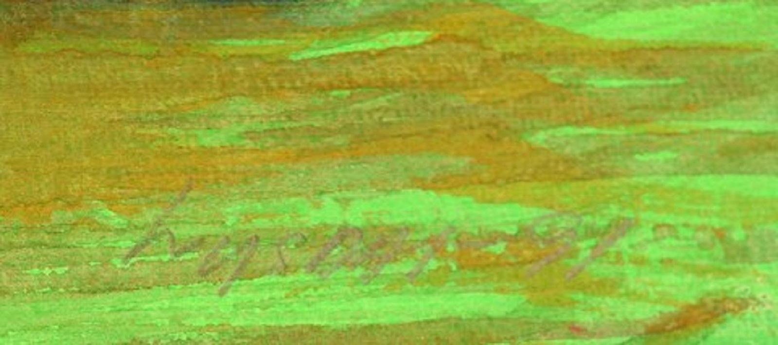Ivy Lysdal, Gouache And Oil Crayon On Cardboard, Abstract Modernist Painting photo Art