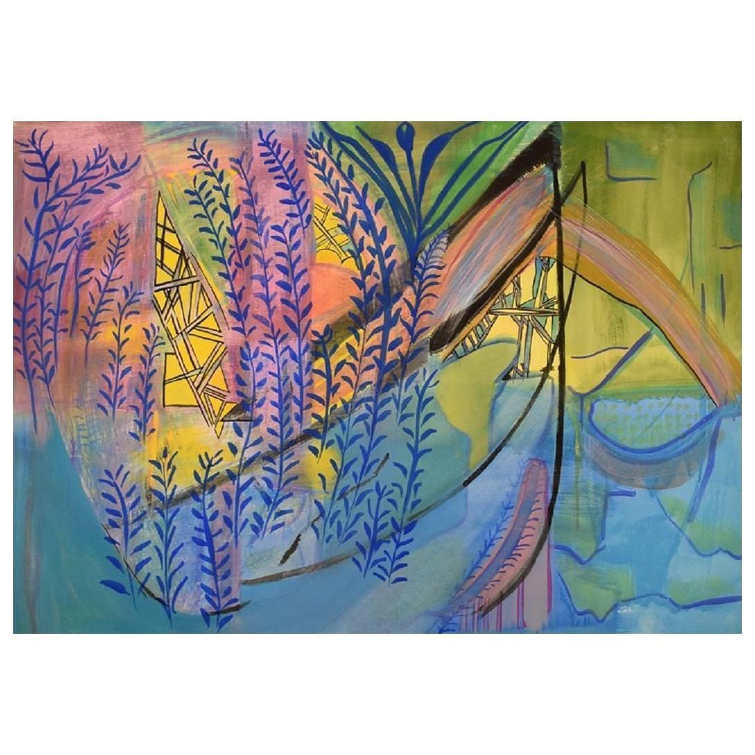 Ivy Lysdal, Gouache On Cardboard, Abstract Modernist Painting