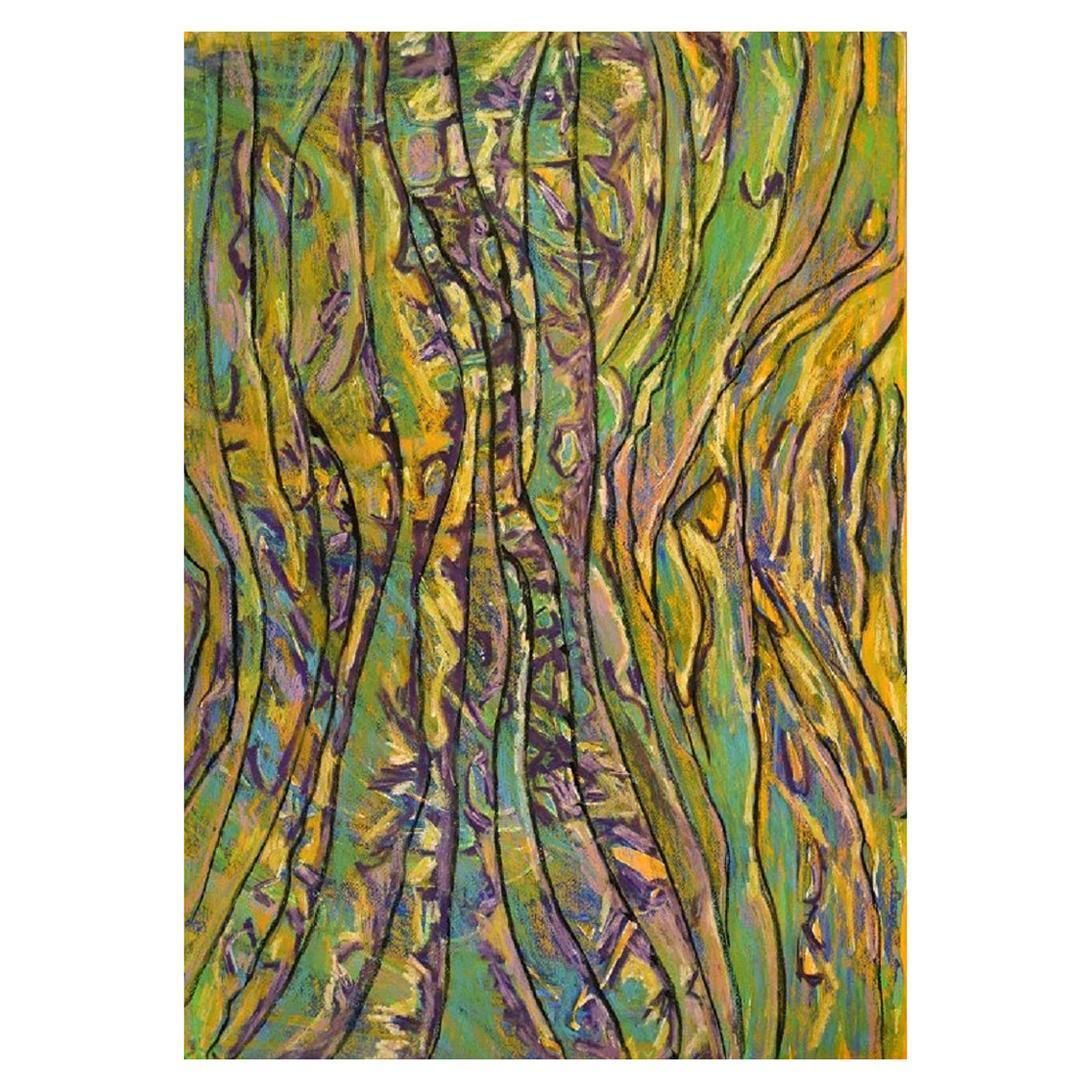 Ivy Lysdal, Gouache On Cardboard, Abstract Modernist Painting