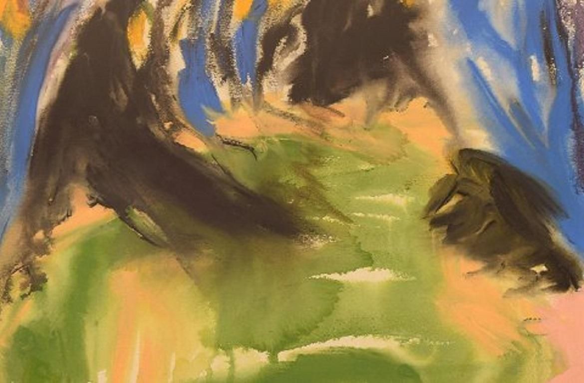 Ivy Lysdal, Gouache On Paper, Abstract Modernist Painting photo Art