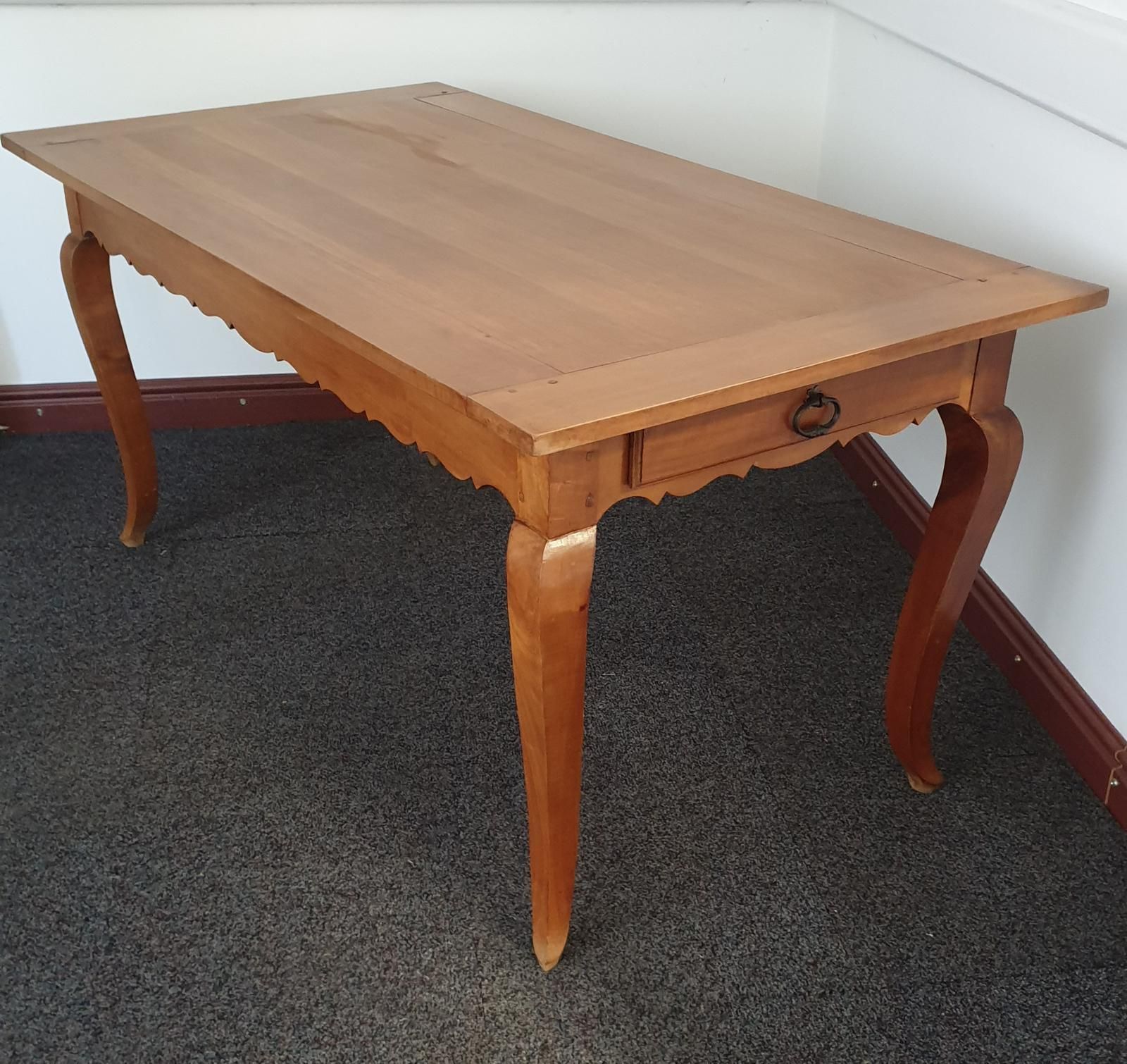 French Cherry Farmhouse Kitchen Refrectory Dining Table