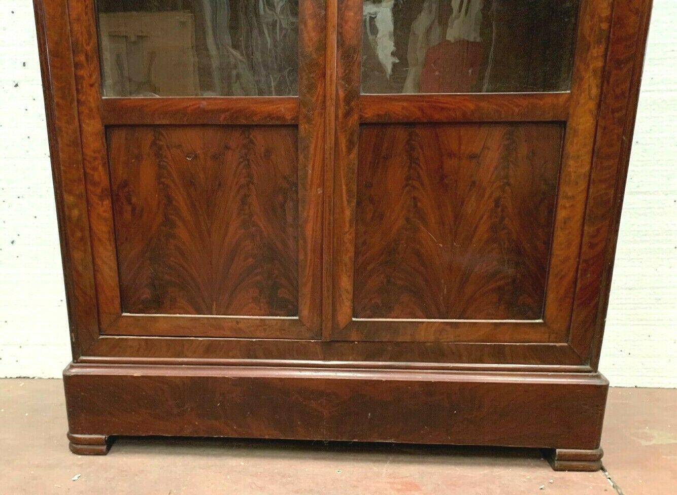Louis Philippe Period Showcase In Mahogany Two 19th Century Glass Doors photo furniture