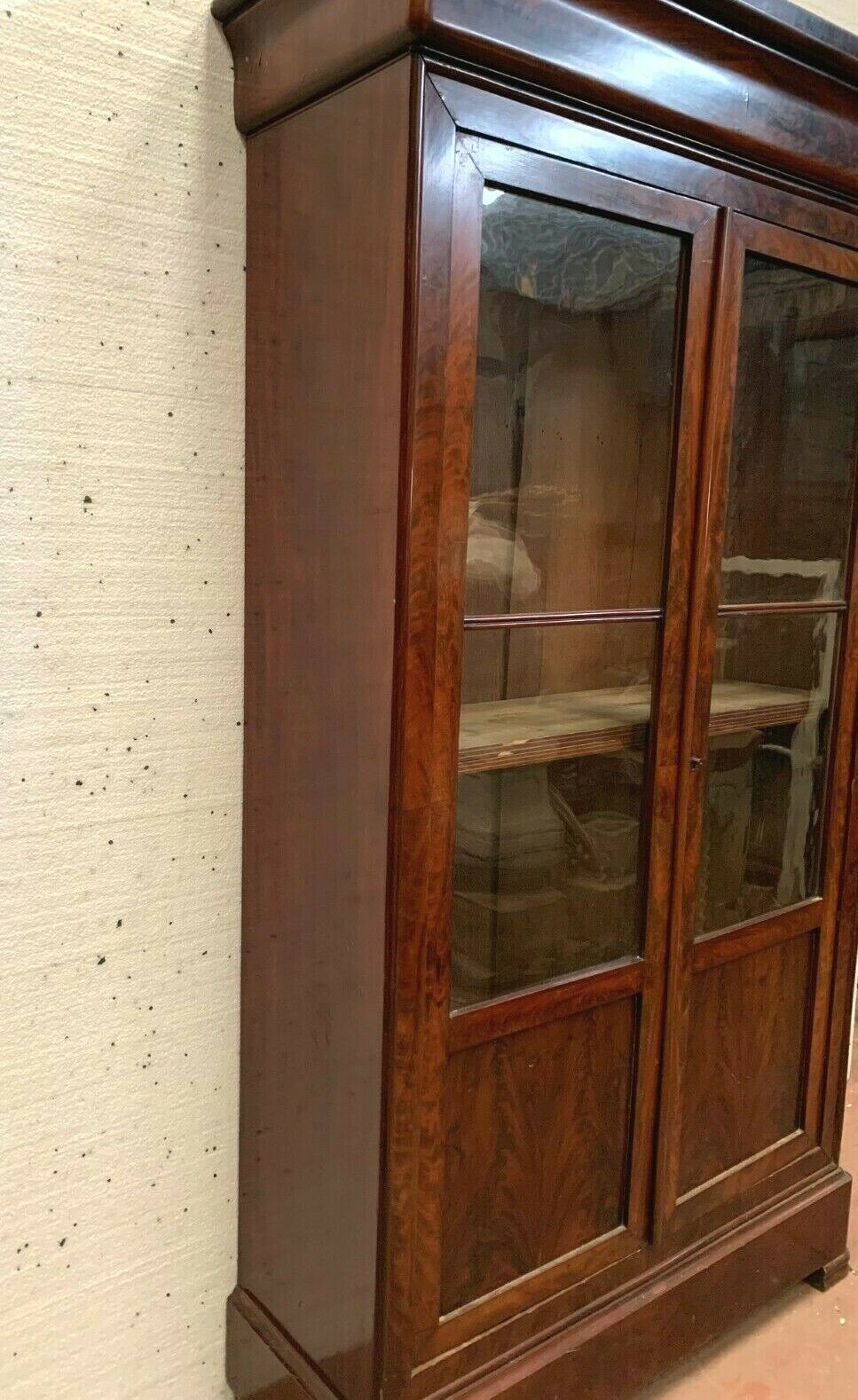 Louis Philippe Period Showcase In Mahogany Two 19th Century Glass Doors photo 939.18