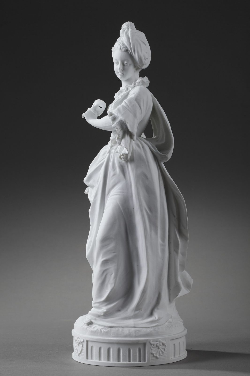 Paul Duboy, Bisque Statue "Young Girl In A Ball Gown" photo Art