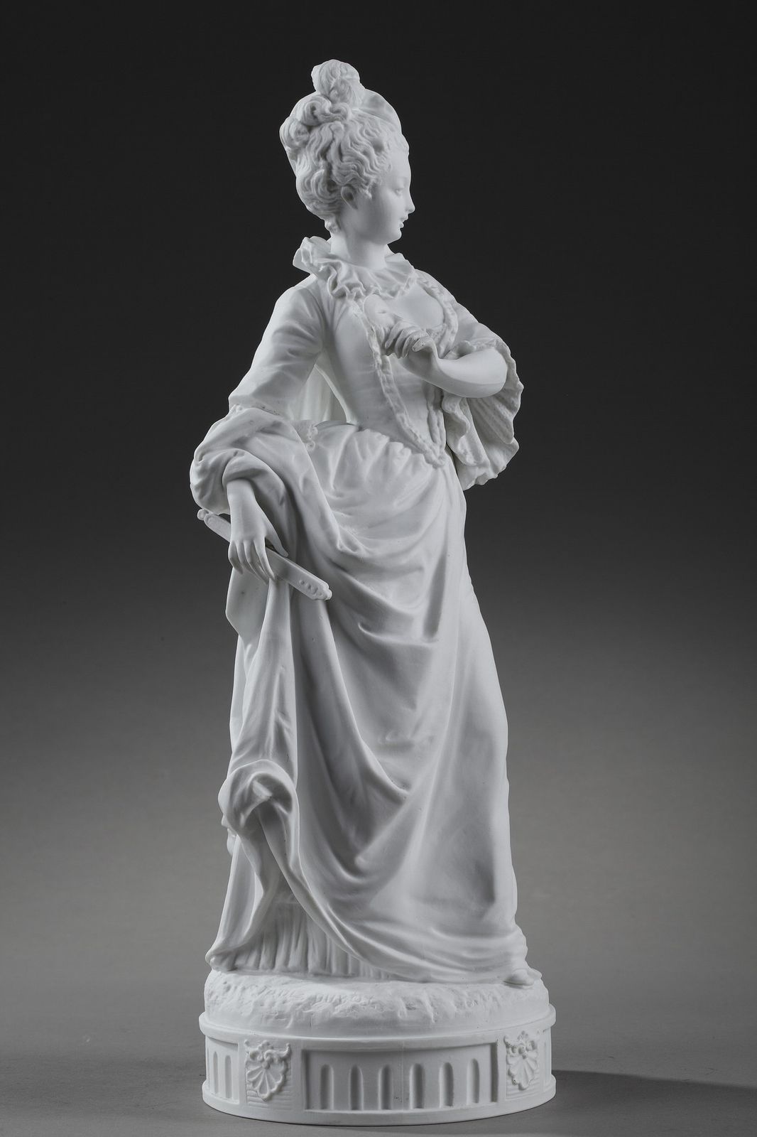 Paul Duboy, Bisque Statue "Young Girl In A Ball Gown" photo buy