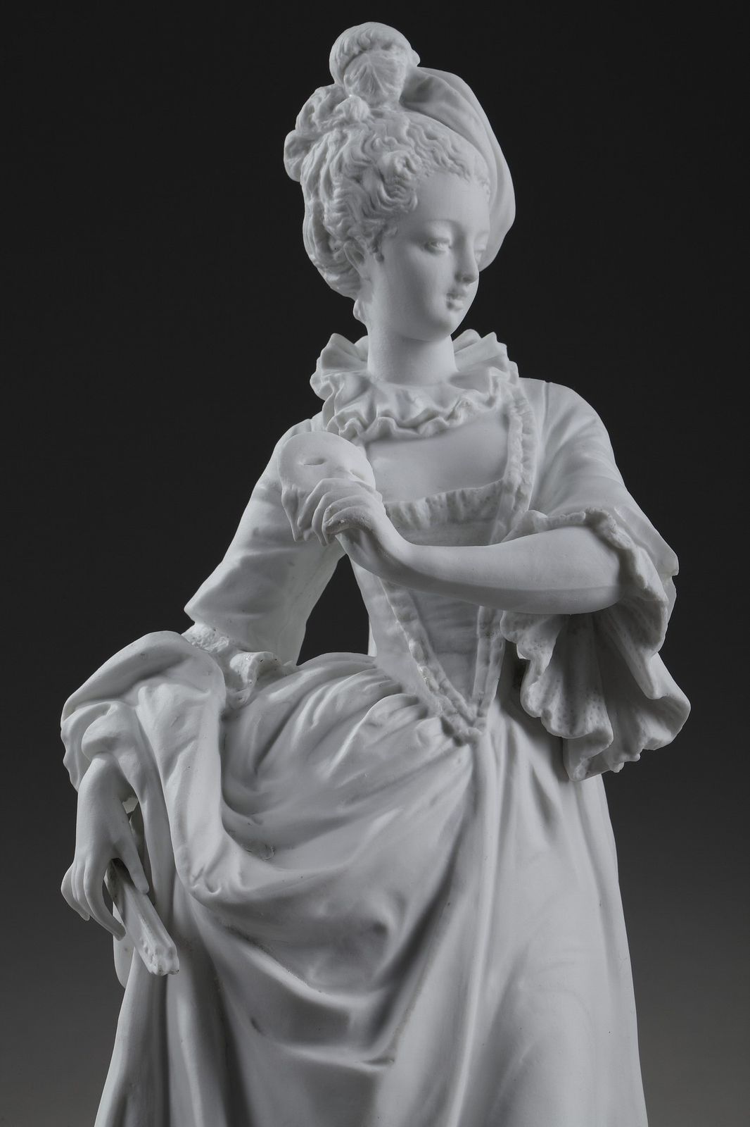 Paul Duboy, Bisque Statue "Young Girl In A Ball Gown" photo vintage