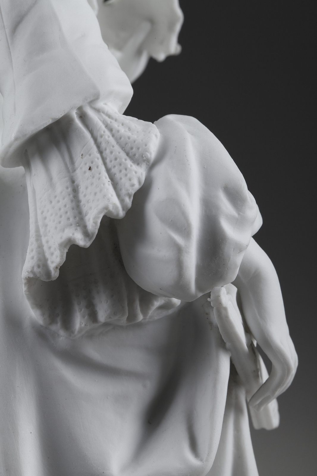 photo buy Paul Duboy, Bisque Statue "Young Girl In A Ball Gown"