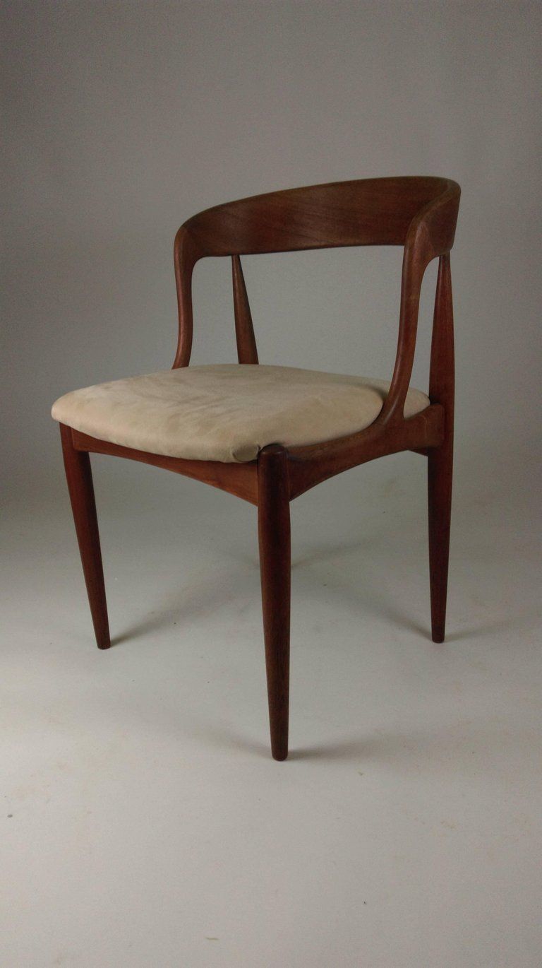 1960s Set Of Two Danish Johannes Andersen Model 16 Side Chairs In Teak photo for sale