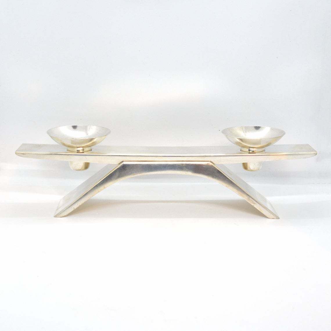 Silver Plated Ikora Candlestick By K. Radtke Wmf, Germany, 1960s photo furniture