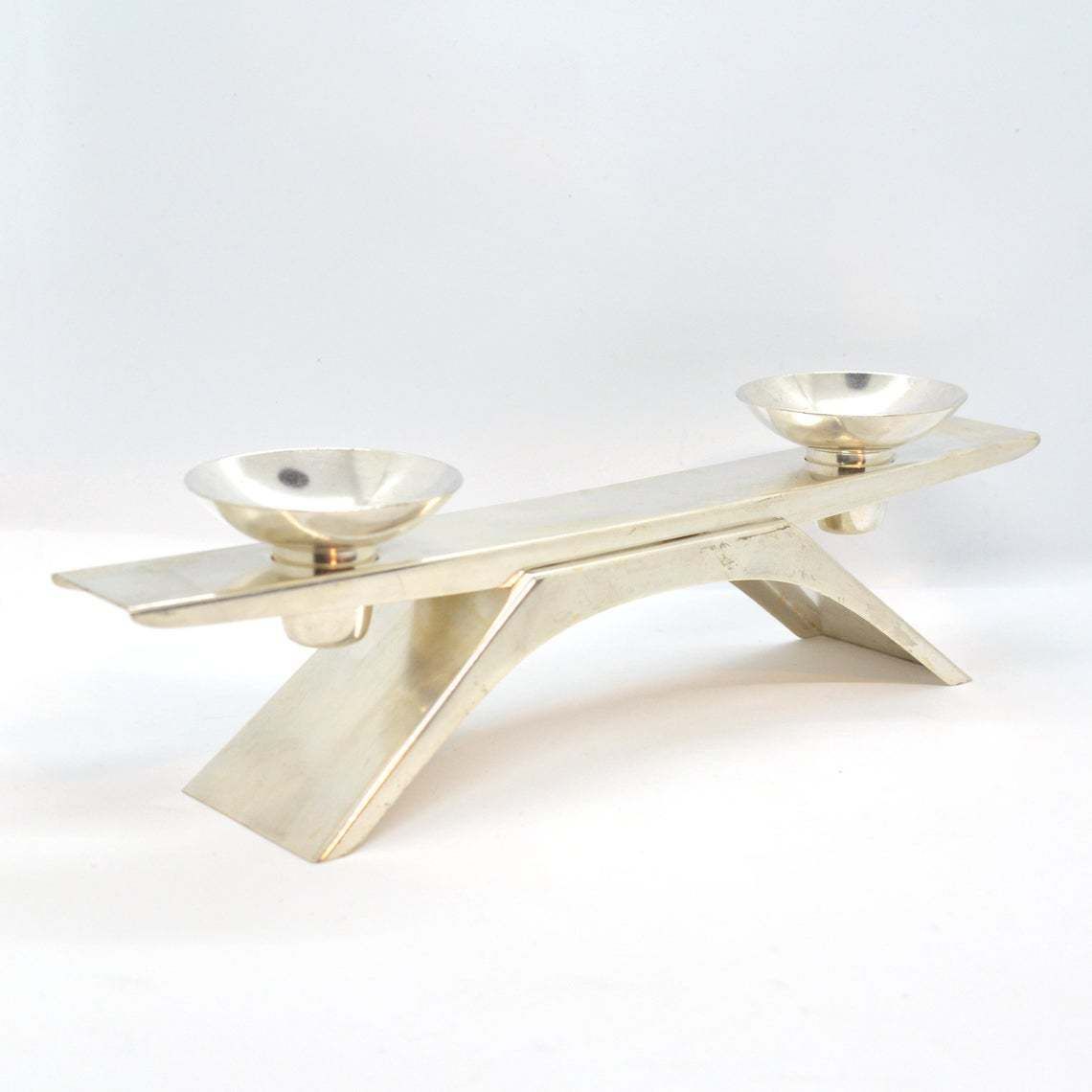 Silver Plated Ikora Candlestick By K. Radtke Wmf, Germany, 1960s photo for sale