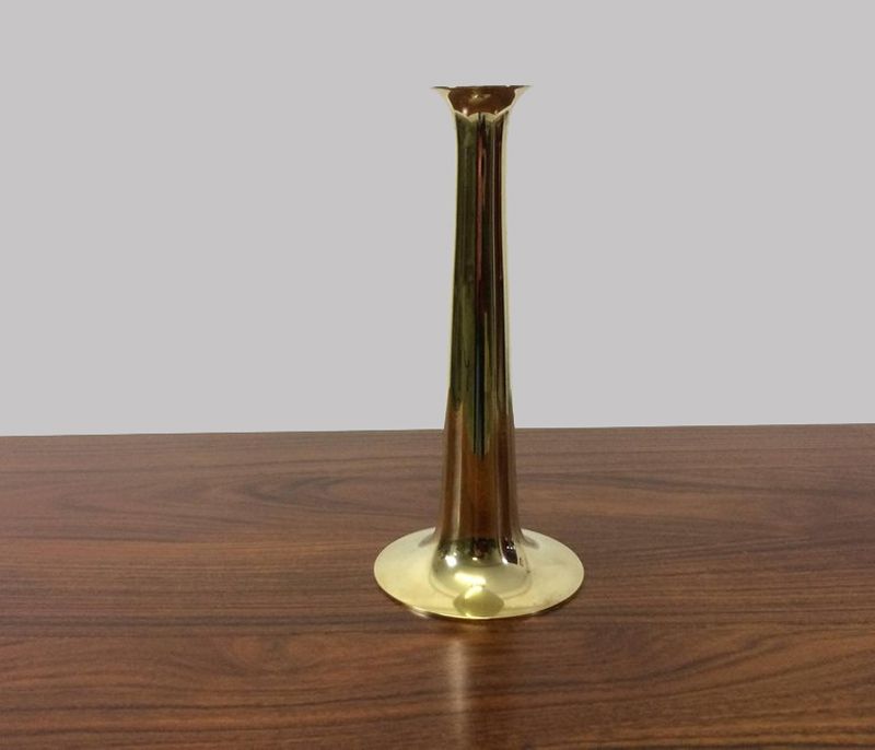 Pair Of Danish Hans Bolling Brass Candlesticks By T. Orskov 1960´S photo furniture