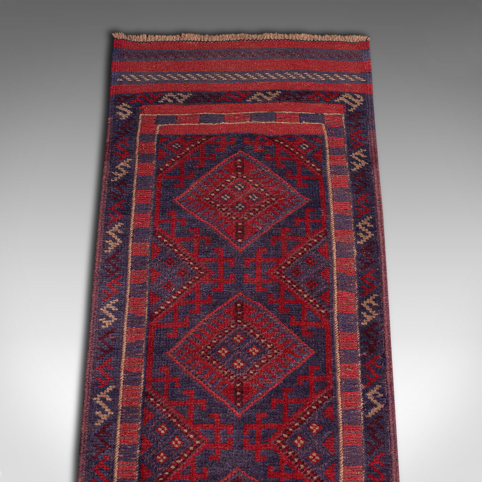 Long Vintage Meshwani Hallway Runner, Caucasian, Rug, Hall Carpet, Circa 1960 photo vinterior