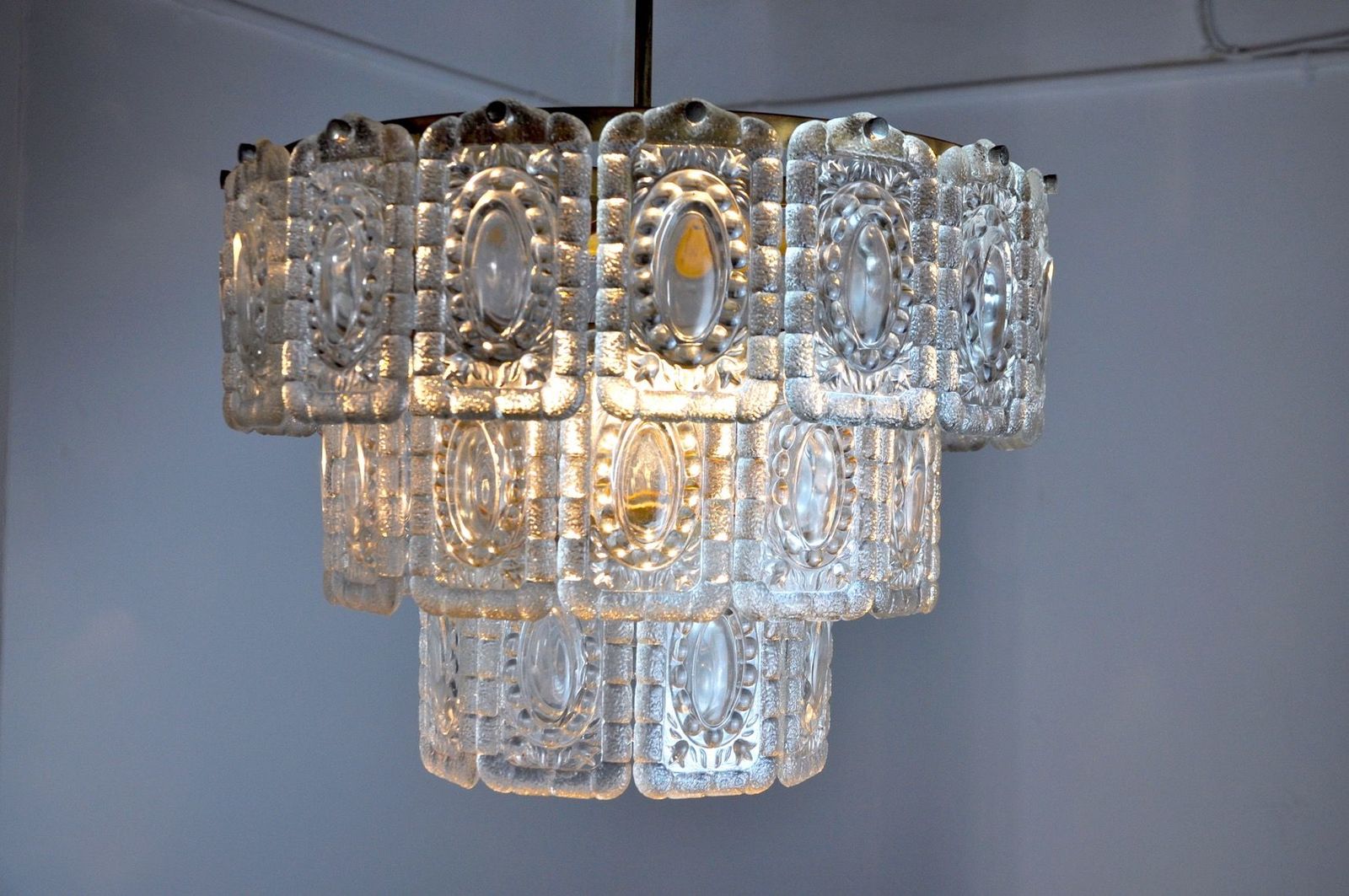 Kinkeldey Chandelier, 3 Levels, Germany, 1970 photo vinterior