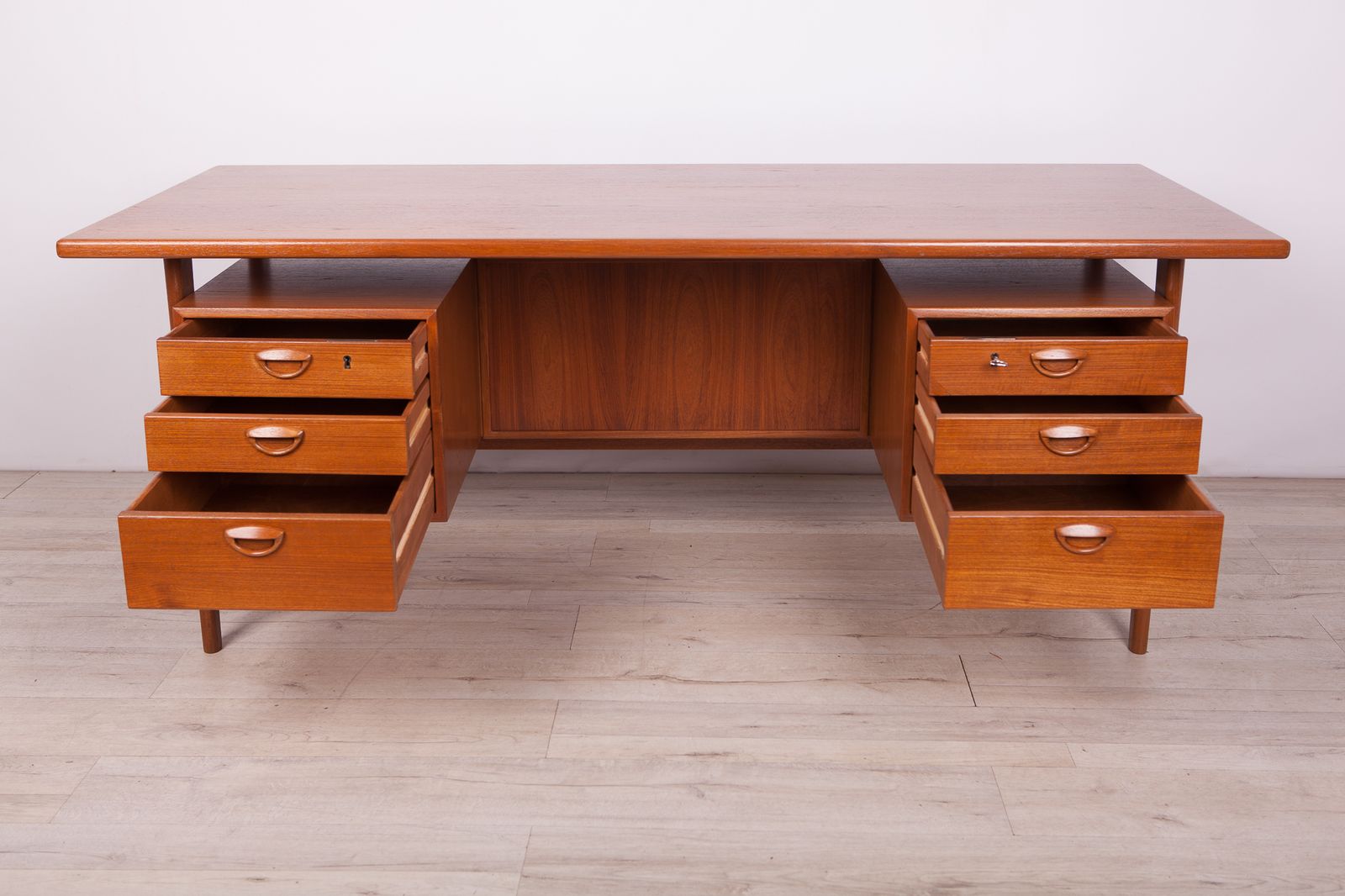 photo for sale Mid Century Danish Teak Desk From Feldballes Møbelfabrik, 1960s