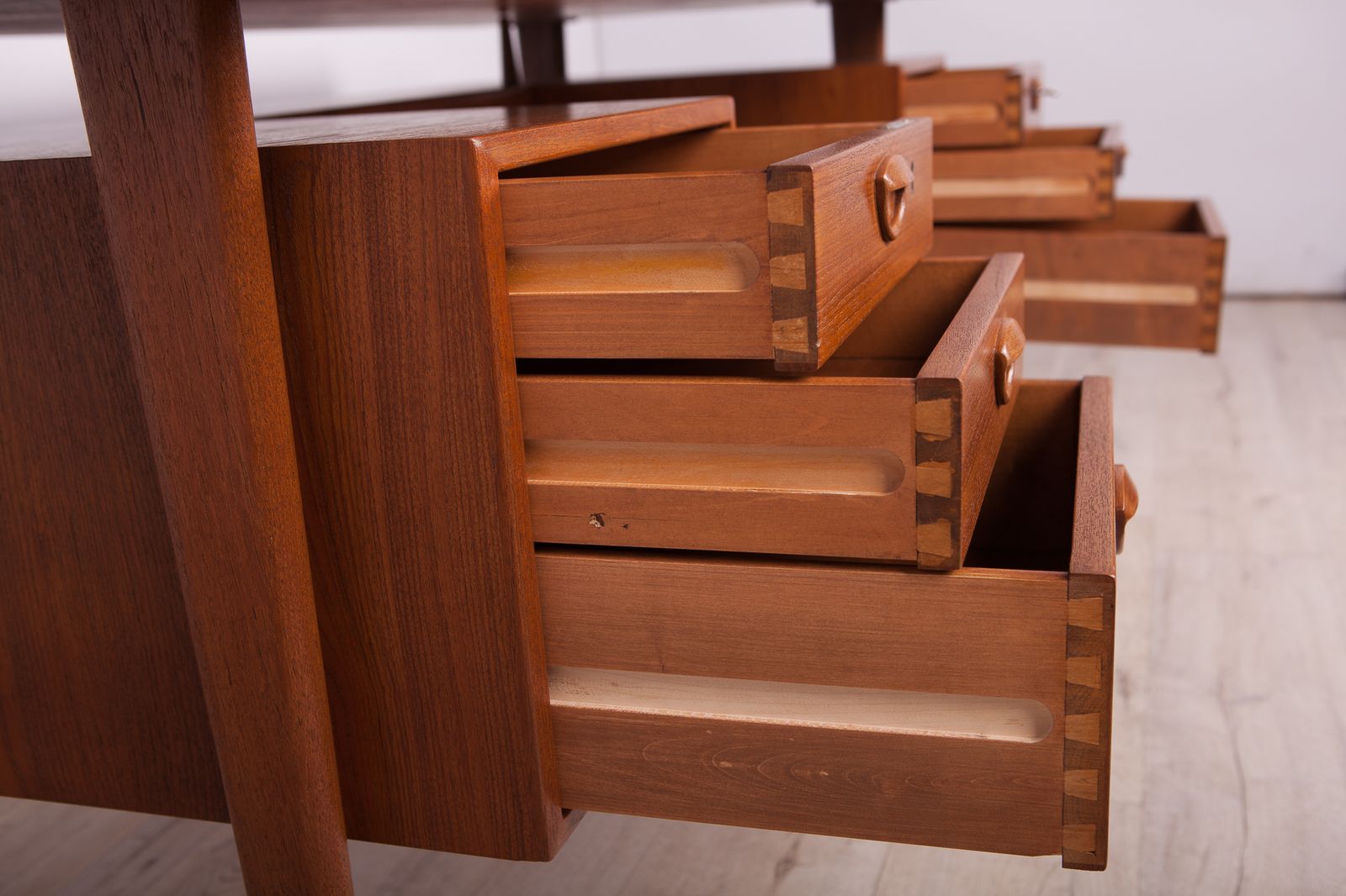 photo buy Mid Century Danish Teak Desk From Feldballes Møbelfabrik, 1960s