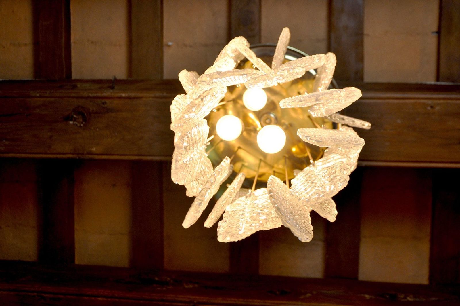 Suspension "Leaves" By Mazzega In Murano Glass, Italy, 1970 photo 2062.0