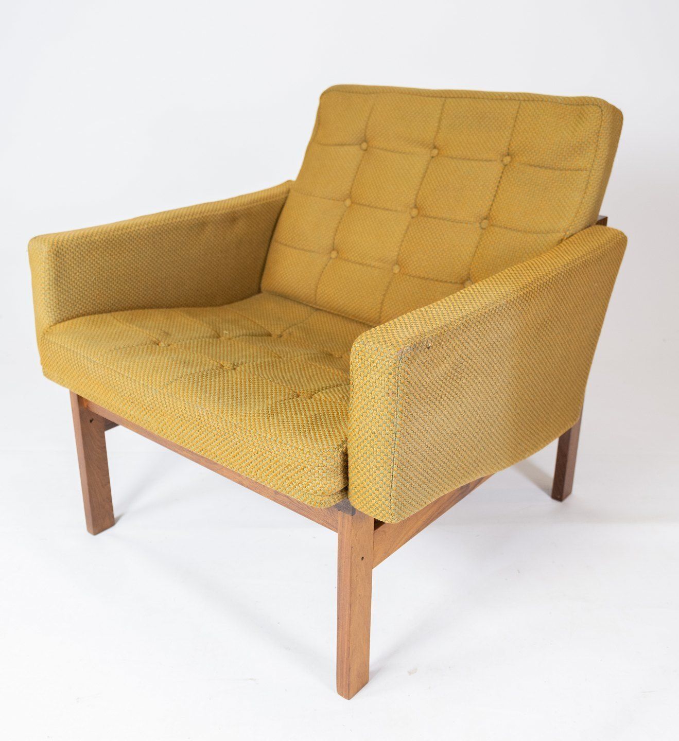 A Pair Of Moduline, Easy Chairs Upholstered In Dark Green Fabric And Of Rosewood By Ole Gjerlov Knudsen And Torben Lind And France & Søn. photo Furniture