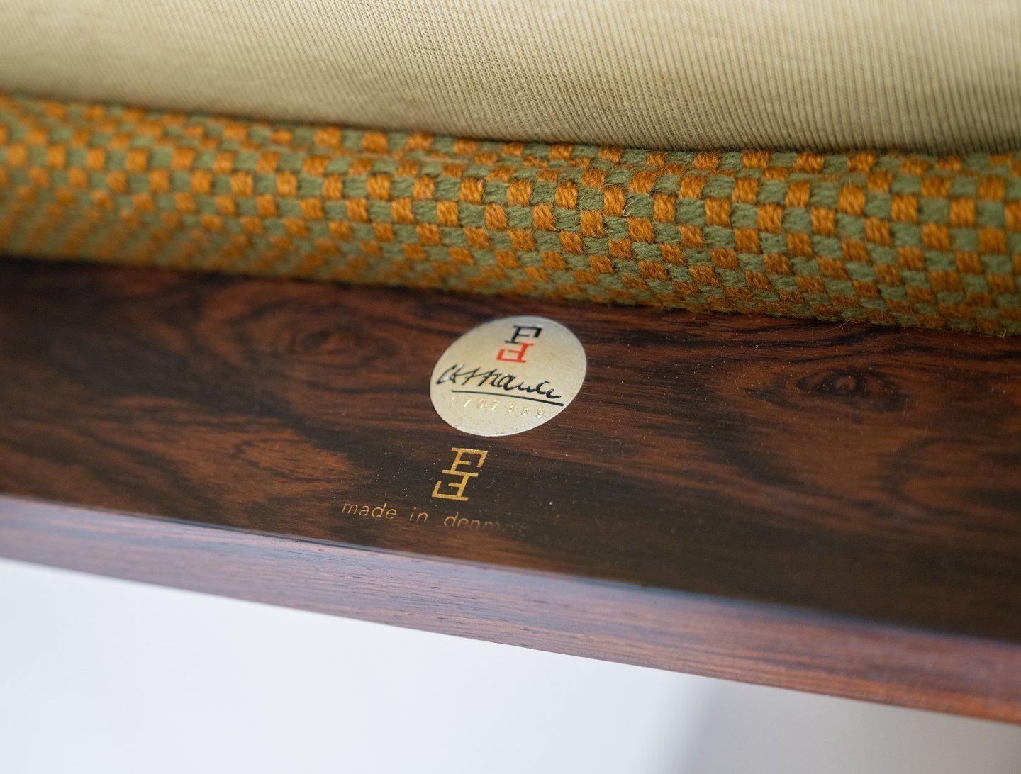 photo furniture A Pair Of Moduline, Easy Chairs Upholstered In Dark Green Fabric And Of Rosewood By Ole Gjerlov Knudsen And Torben Lind And France & Søn.