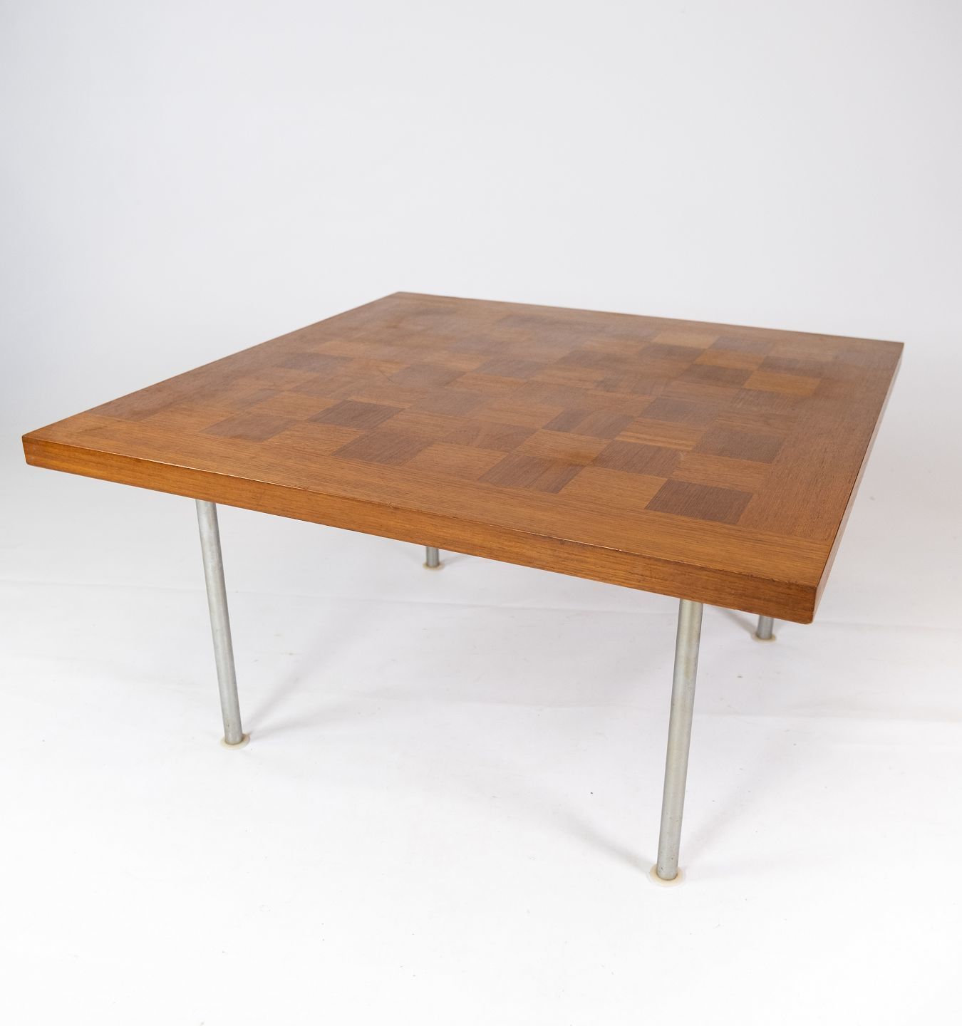 Teak Coffee Table With Checkered Pattern Designed By Poul Cadovius And Manufactured By France & Søn From The 1960s.