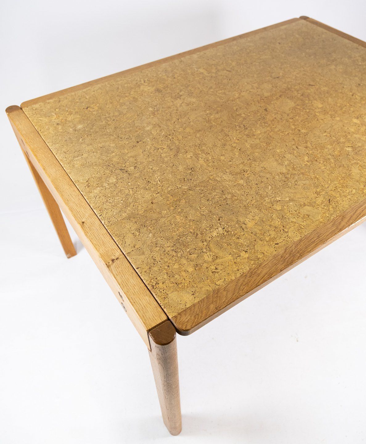 Dining Table Of Oak And Cork Of Danish Design From The 1970s. photo for sale