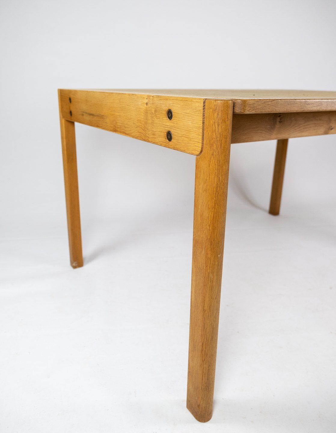Dining Table Of Oak And Cork Of Danish Design From The 1970s. photo 775.0