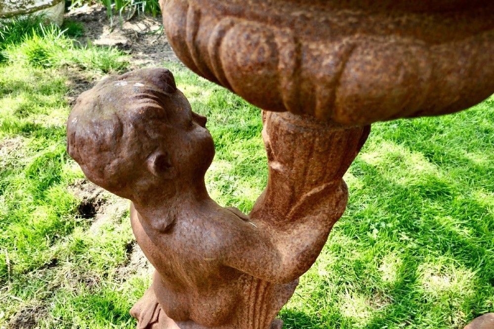 Pair Of Classical Iron Planters In The Form Of The Gemini Twins photo buy