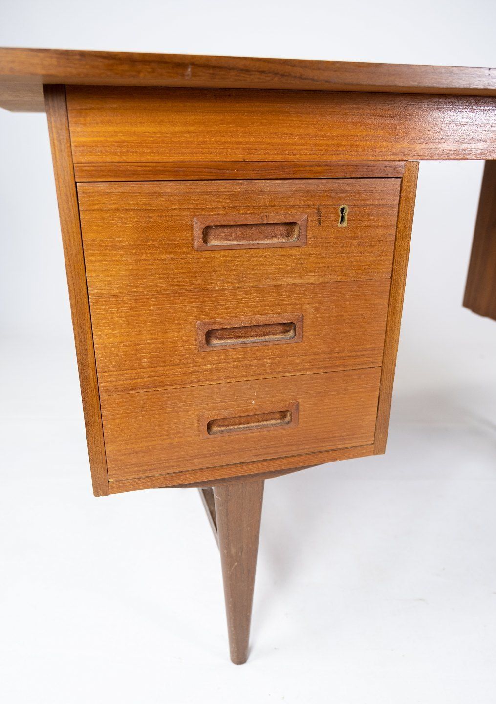Teak Desk In Danish Design From The 1960s. photo for sale