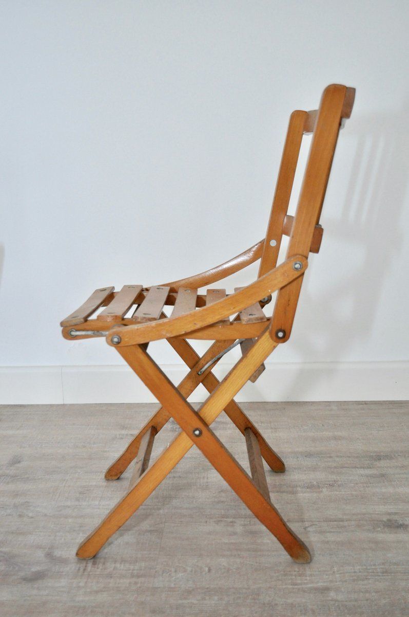 Mid Century Italian Children's Folding Chairs By Fratelli Reguitti, Set Of 2 photo for sale