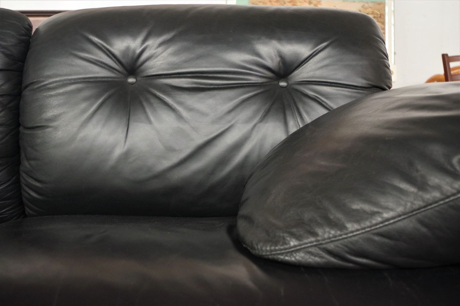 Ouverture Marble And Leather Coffee Table By Pierluigi Cerri For Frau, 1980s, Set Of 2 photo for sale