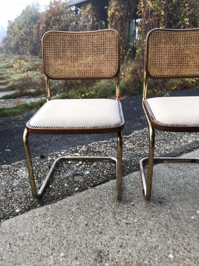 Mid Century Modern Upholstered Cesca Chairs Of Marcel Breuer, Italy, 1970 photo 1725.0