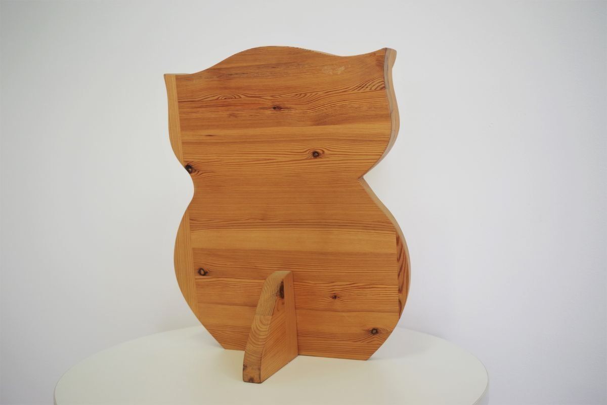 Carved Wooden Owl, 1980s photo for sale