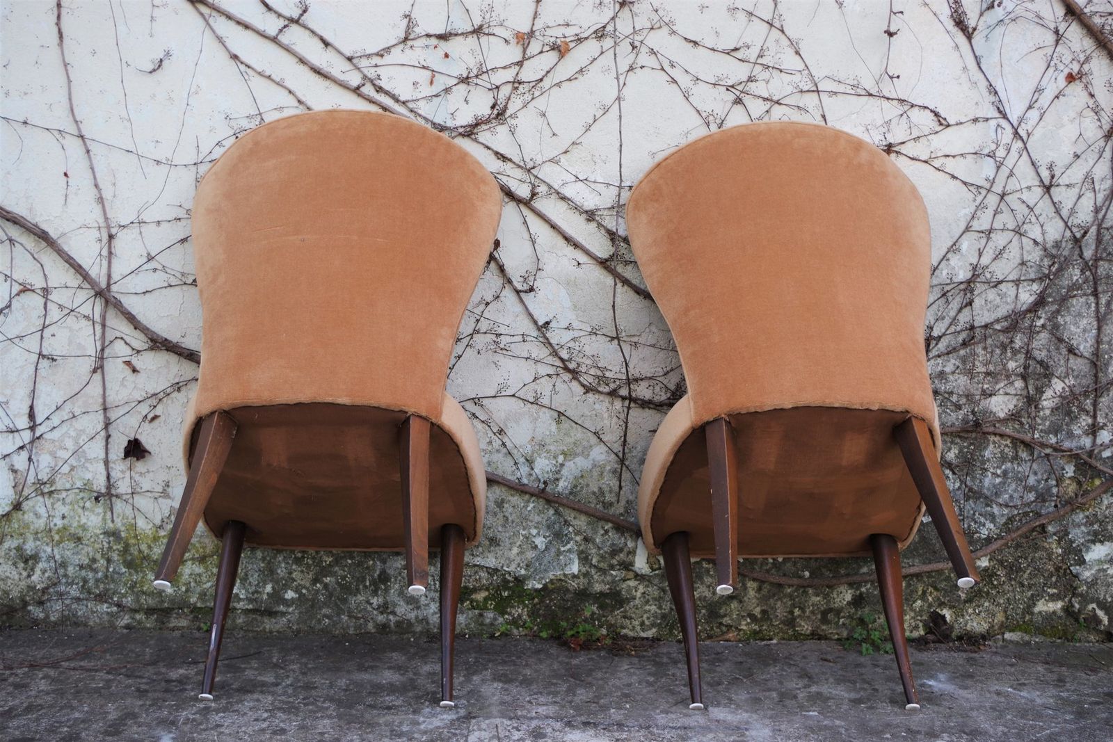 Velvet Armchairs, 1950s, Set Of 2 photo vinterior
