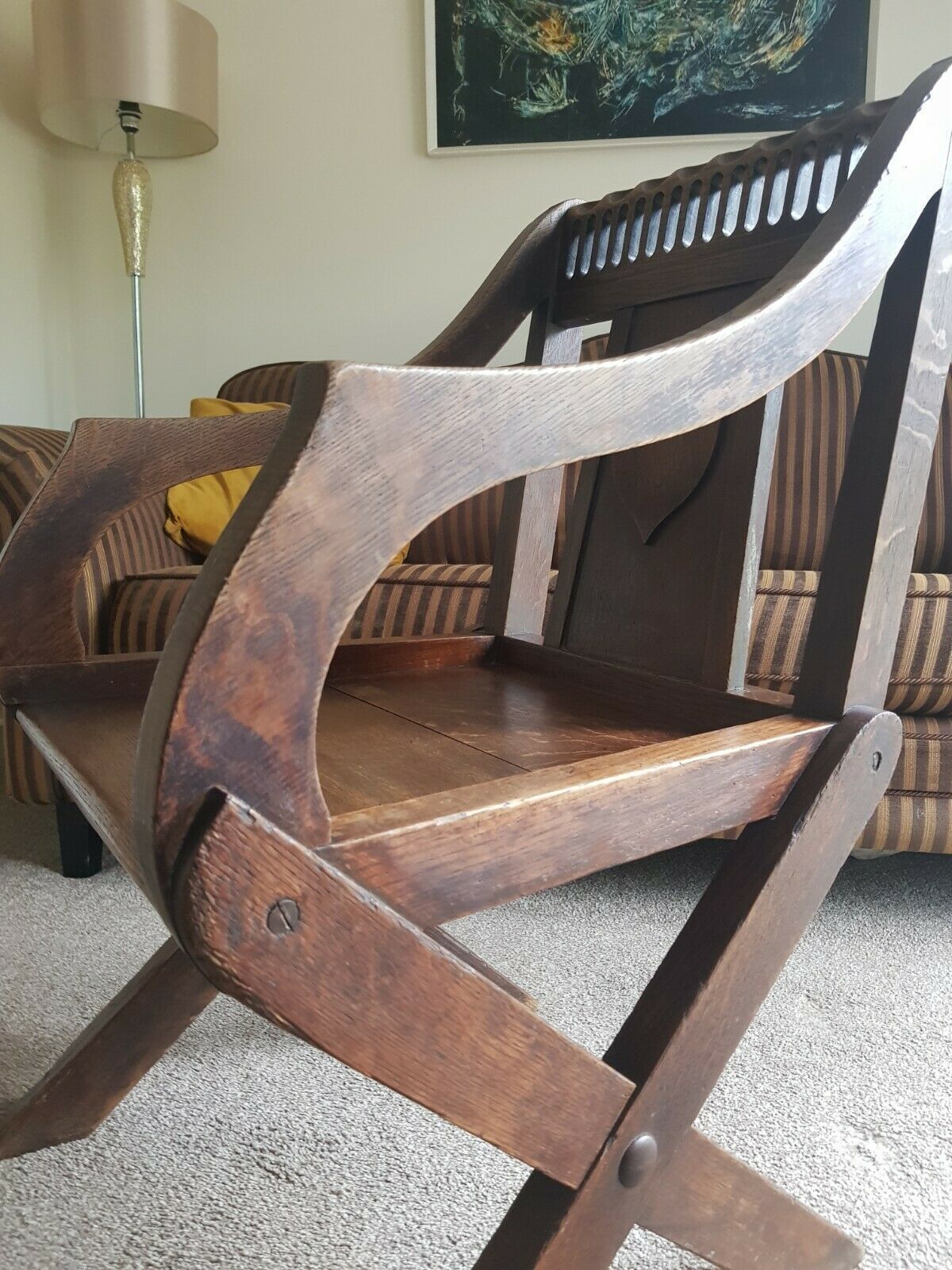 A Pugin Glastonbury Antique Armchair For Grace Dieu Manor House photo for sale