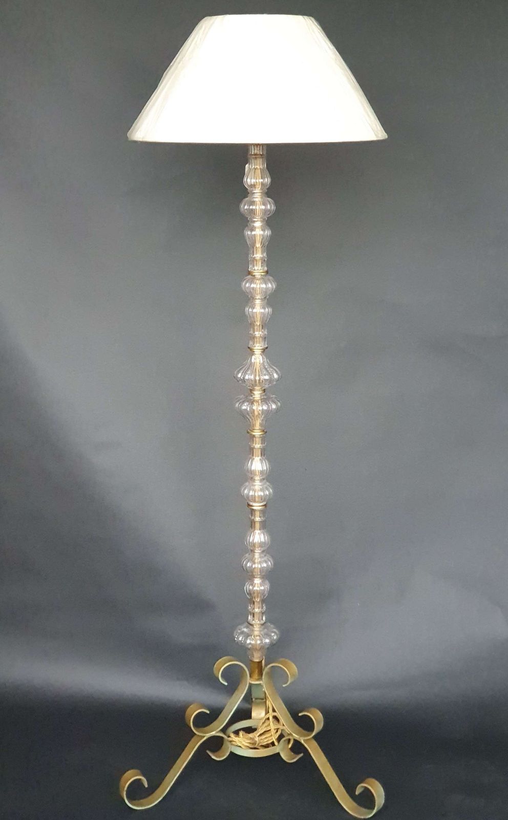 French Floor Lamp, Glass