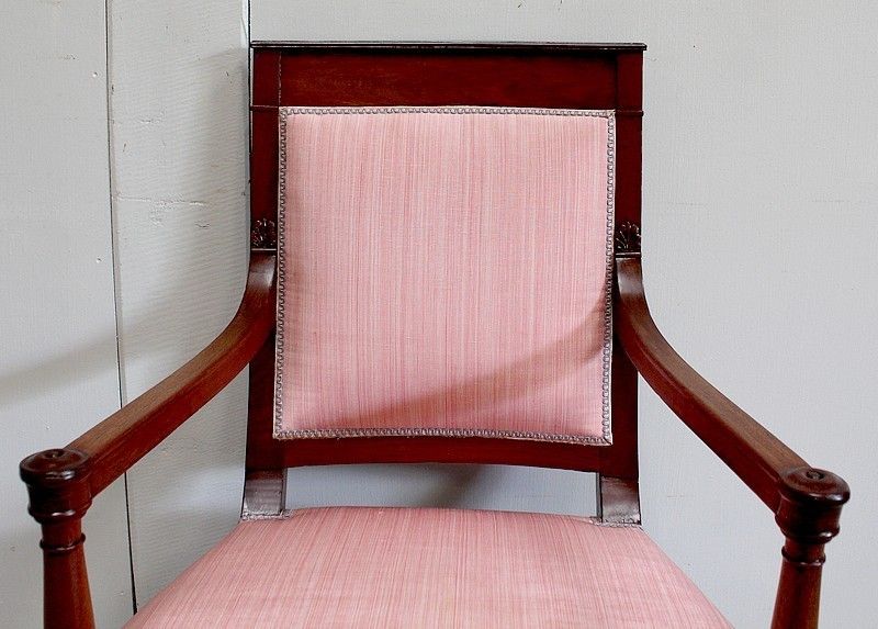 Pair Of Mahogany Armchairs, Consulate Period Early, 19th Century photo buy