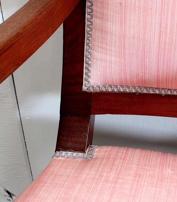 photo buy Pair Of Mahogany Armchairs, Consulate Period Early, 19th Century