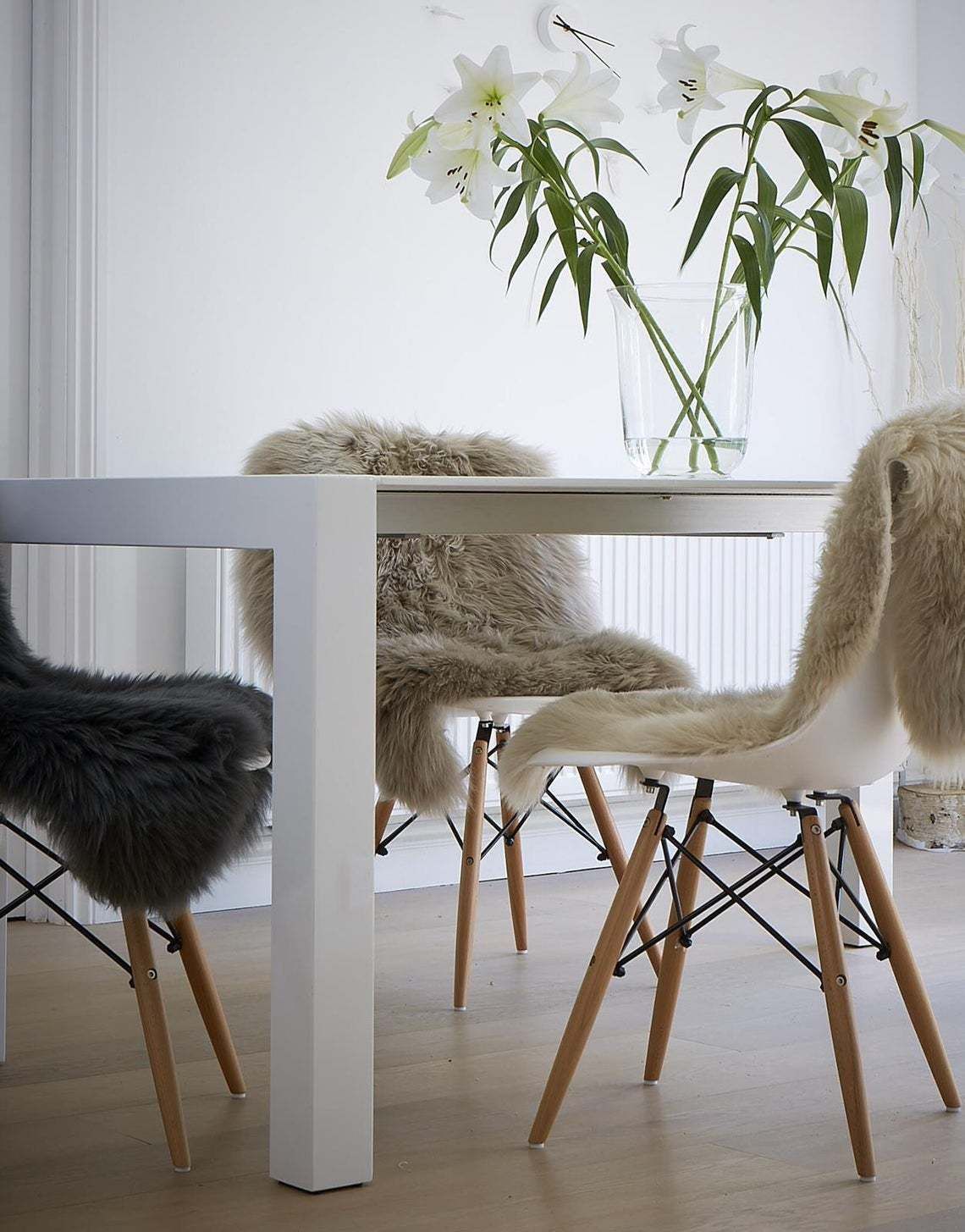 Outdoor Dining Garden Furniture Accessory Sheepskin Rugs For Garden Seating, Set Of 6 photo furniture