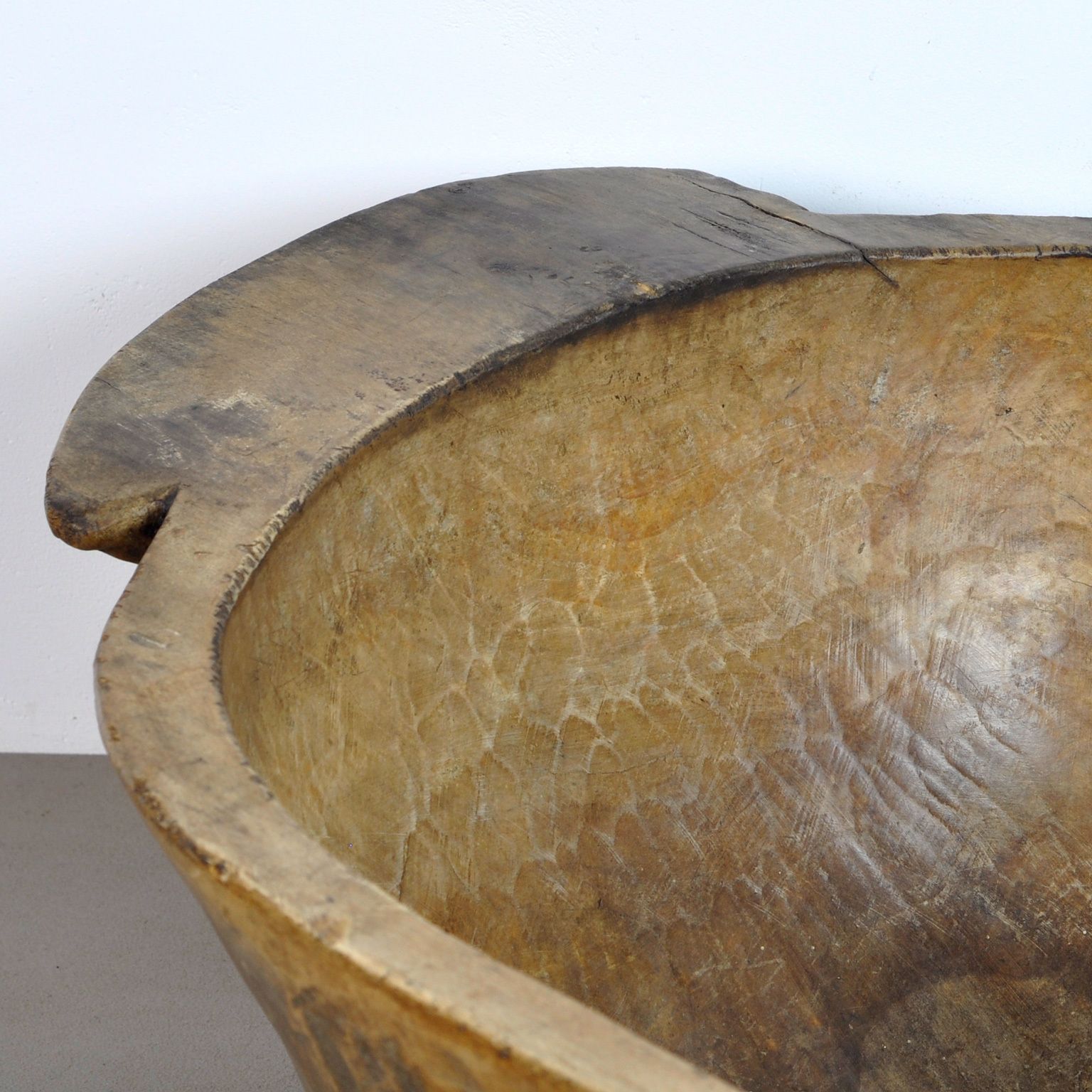 Handmade Hungarian Wooden Dough Bowl, Early 1900s photo Home Decor