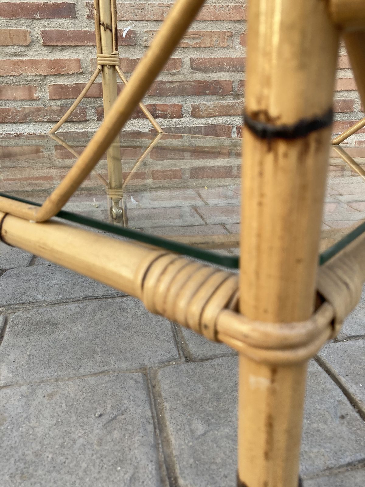 Mid Century Modern Bamboo Tea Cart, Serving Trolley Garden Furniture photo buy