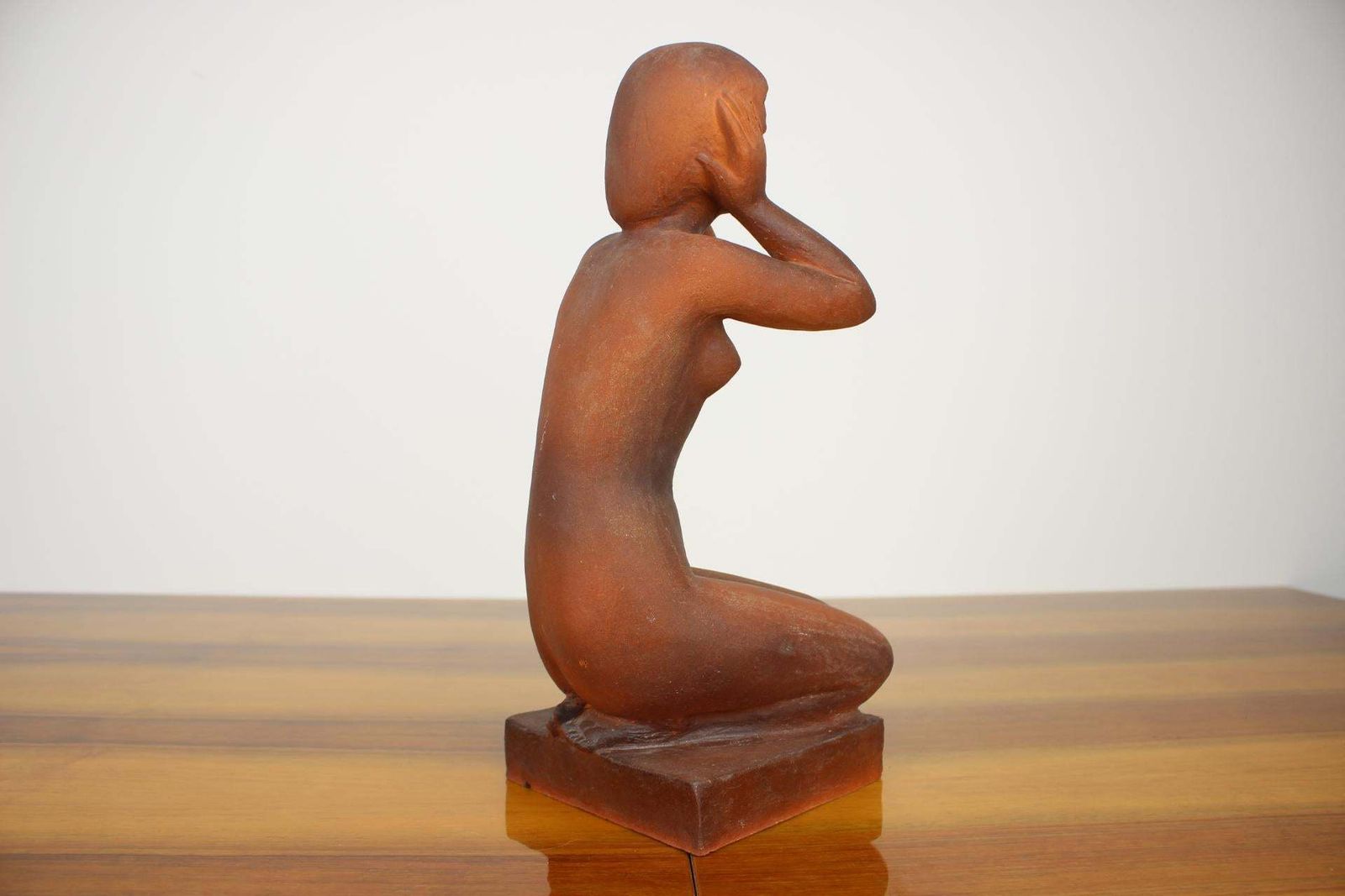 Mid Century Sculpture Of Nude Sitting Women Designed By Jitka Forejtová, 1960s. photo Art
