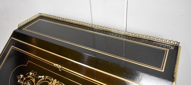 Small Sloping Desk In Blackened Pear, Napoleon III Period Early 19th Century photo buy