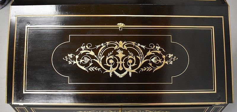 photo for sale Small Sloping Desk In Blackened Pear, Napoleon III Period Early 19th Century