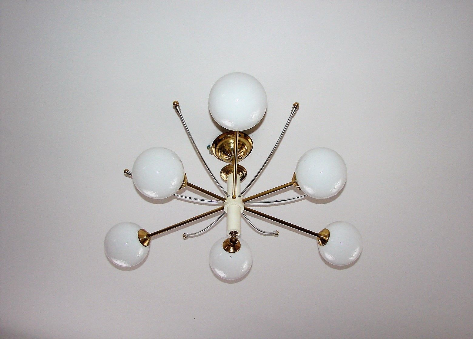 Stilnovo Style Chandelier, 1960s photo Lighting