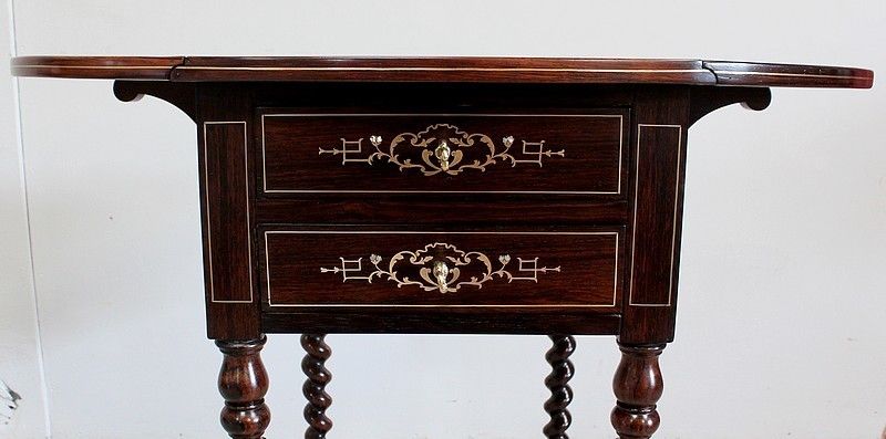 photo vinterior Small Table With Shutters, Napoleon III Period Mid 19th Century