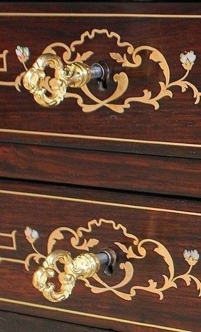 photo vintage Small Table With Shutters, Napoleon III Period Mid 19th Century