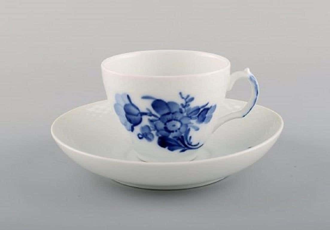 Royal Copenhagen Blue Flower Curved Coffee Service For Twelve People, 1960s photo for sale
